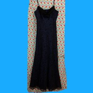 Night Way floor length vintage formal gown / Sz 8